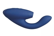 Синий вибратор Womanizer Duo 2 с бесконтактной клиторальной стимуляцией - фото, цены