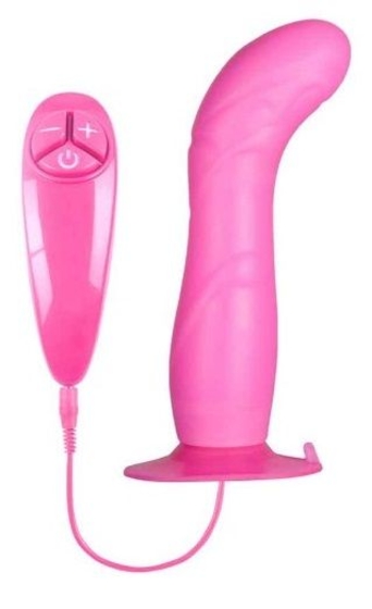 Розовый вибратор для G-точки Bunny Icy - 18 см. - фото, цены